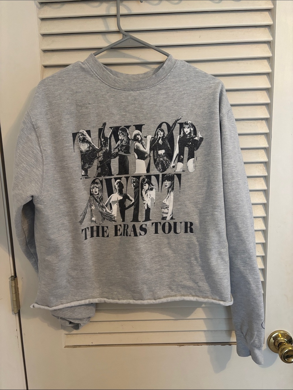 Taylor Swift Light Gray 'The Eras Tour' Photo Collage Crewneck